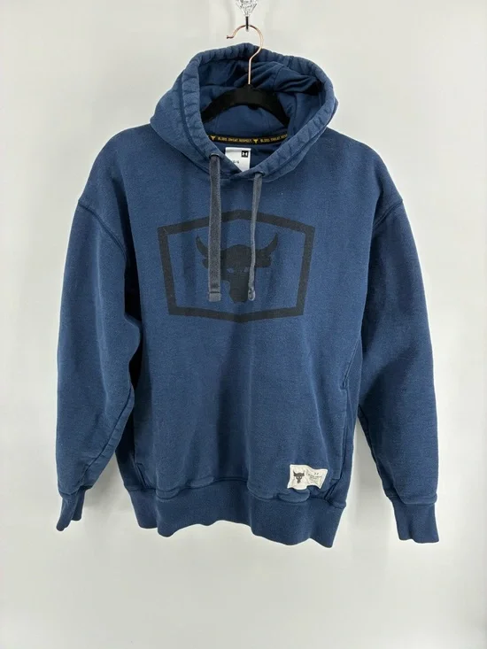 Under Armour Project Rock Dark Blue Hoodie - Picture 2 of 9